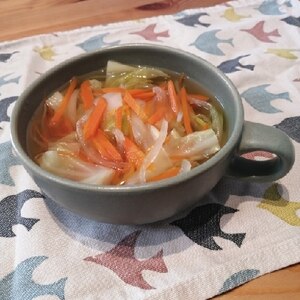 簡単！キャベツ・玉葱・野菜の甘みdeコンソメスープ